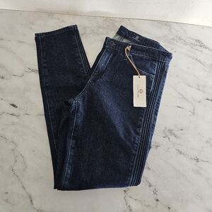 Ag Adriano Goldschmied The Prima Ankle Pintucked Blue Jeans 28 NWT